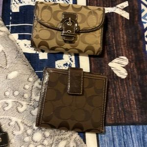 SOLD/DUPLICATE—Coach brown/tan wallets